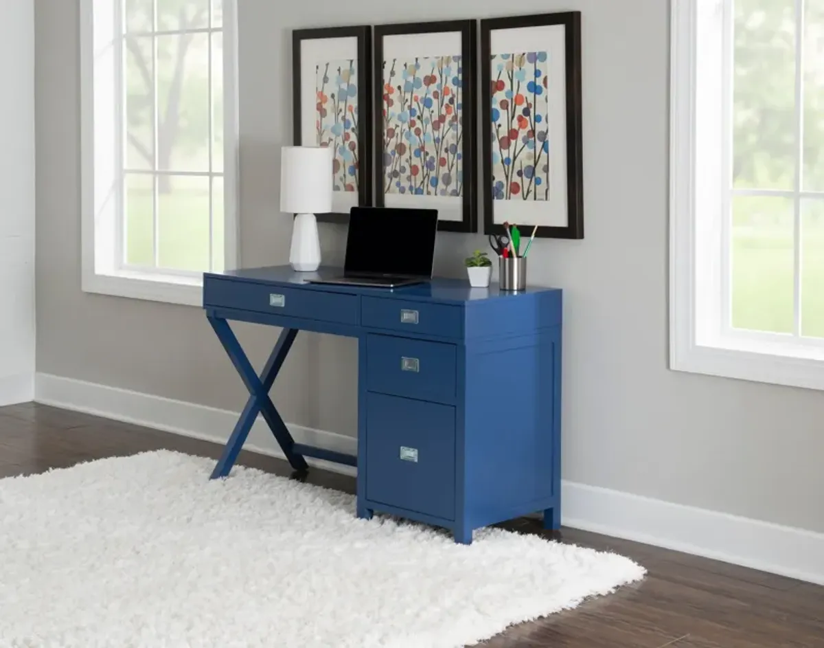 Shelby Storage Desk - Navy