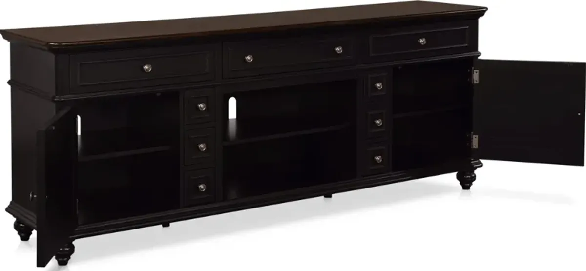 Charleston 74" TV Stand - Black