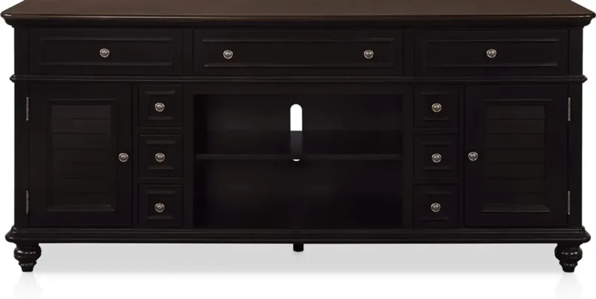 Charleston 74" TV Stand - Black