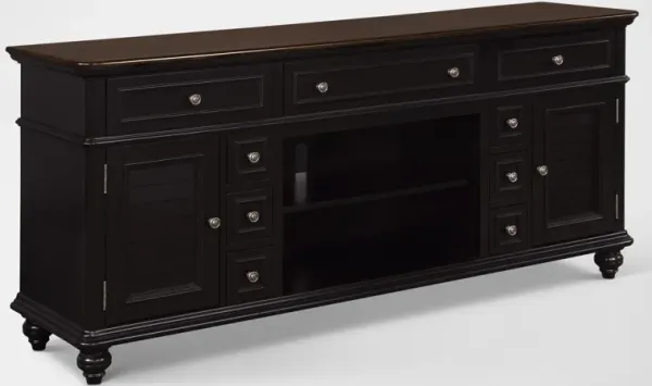 Charleston 74" TV Stand - Black