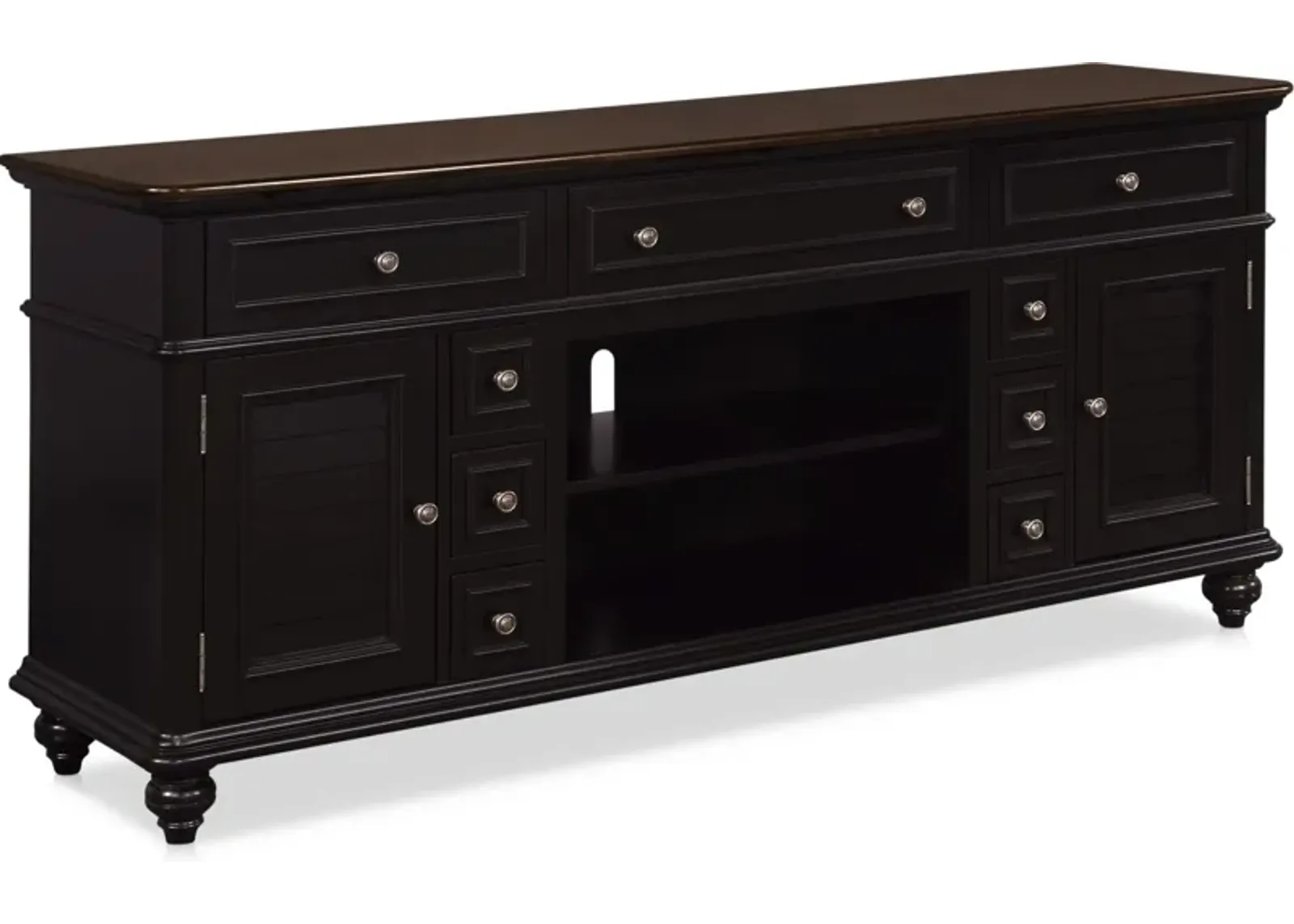 Charleston 74" TV Stand - Black