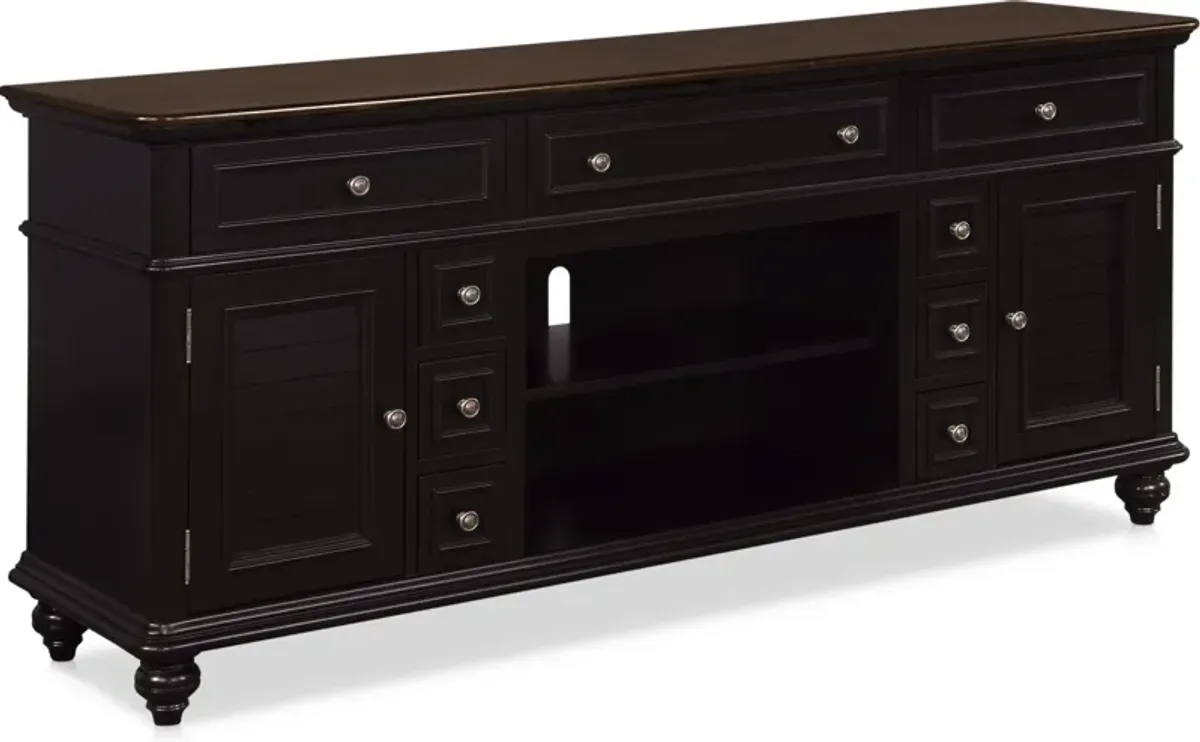 Charleston 74" TV Stand - Black