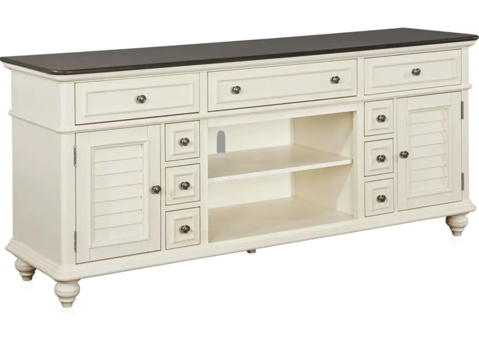 Charleston 74" TV Stand - White