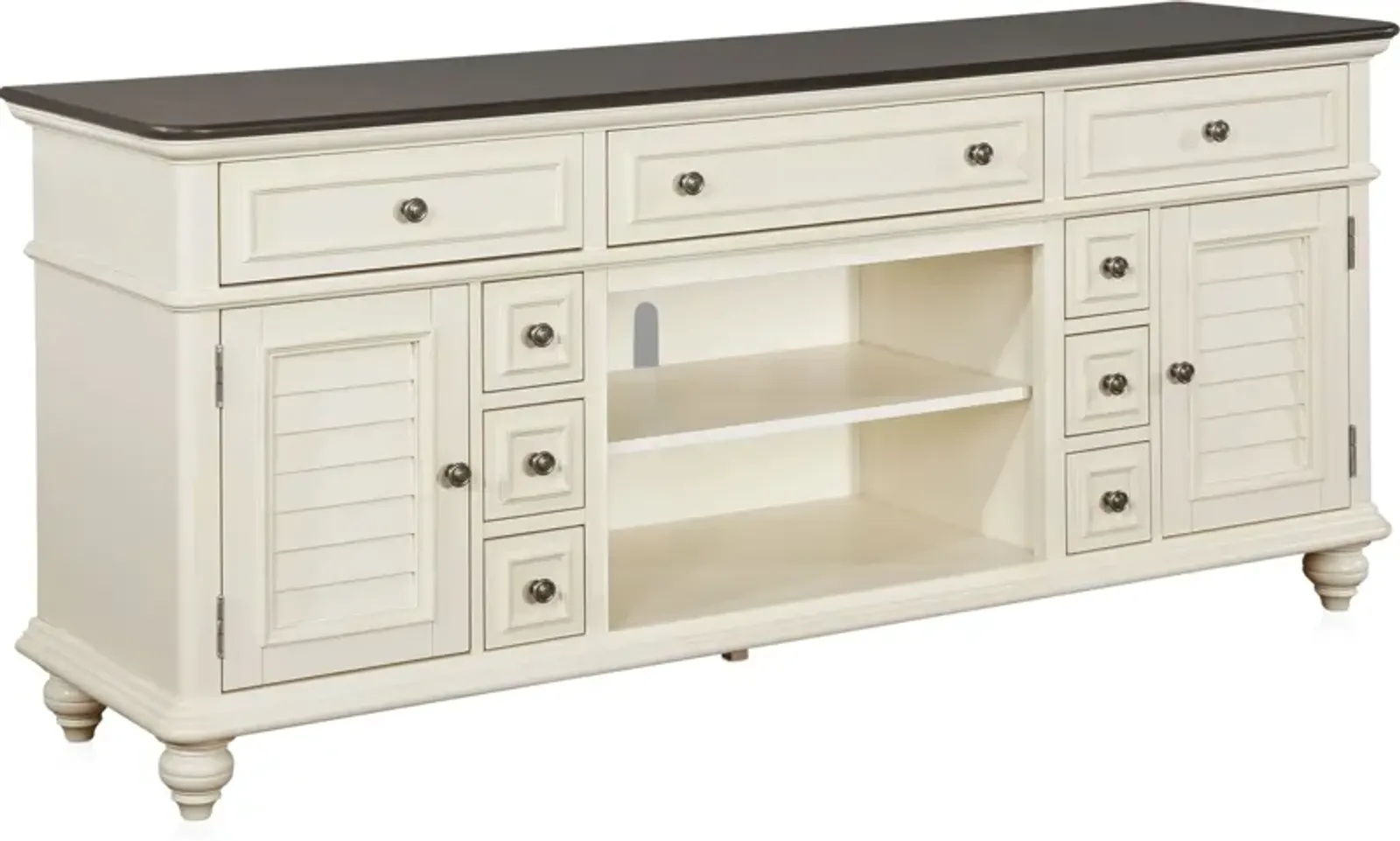 Charleston 74" TV Stand - White