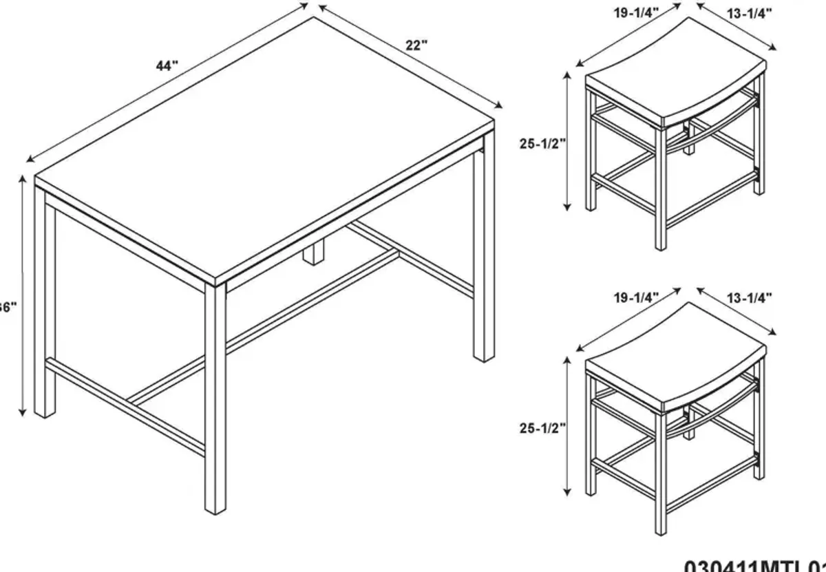 Billings 3-Piece Pub Set