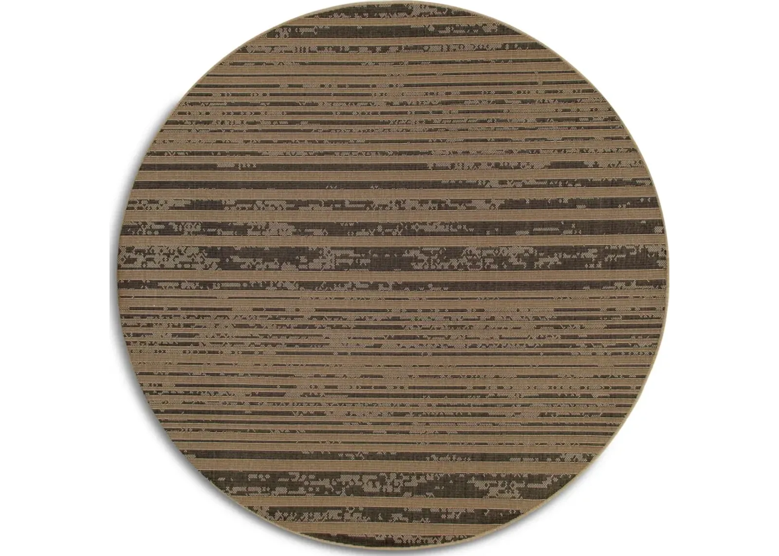 Blurred Indoor/Outdoor 8' Round Area Rug - Beige