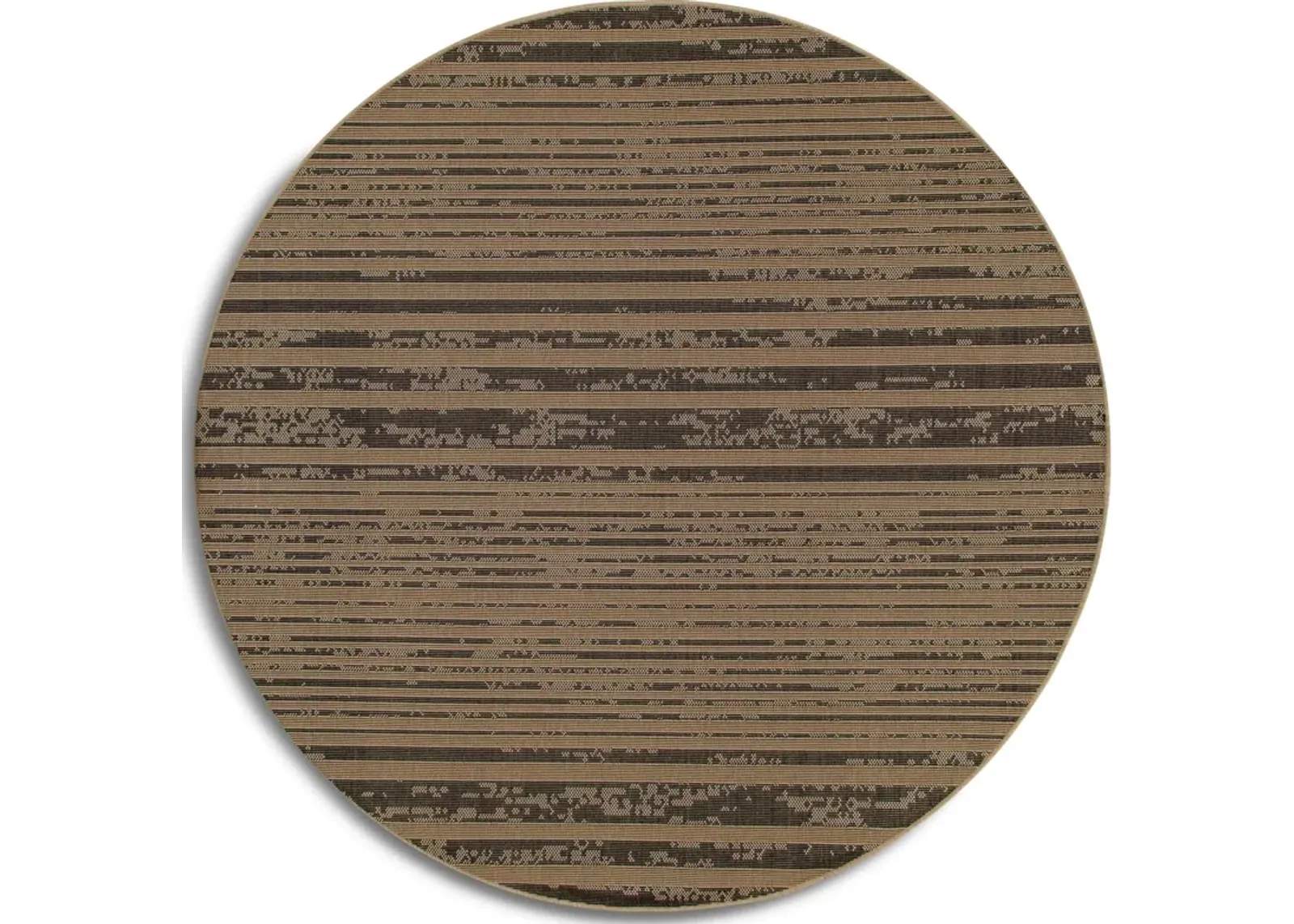 Blurred Indoor/Outdoor 7' Round Area Rug - Beige