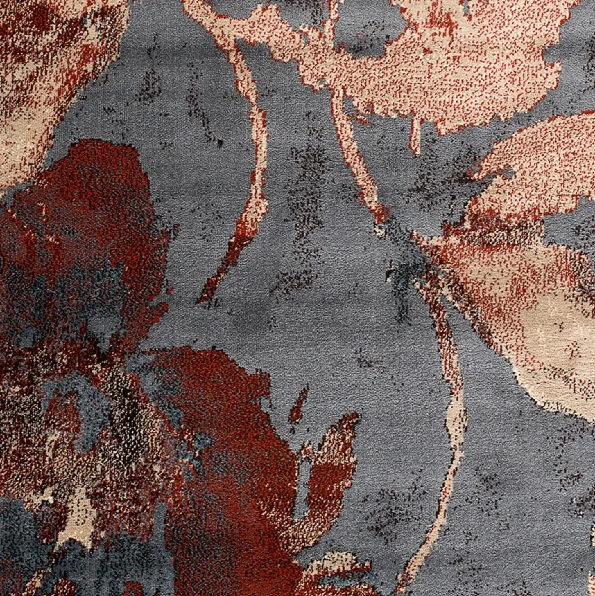 Begonia 8' X 11' Area Rug - Red and Gray | Furniture.com