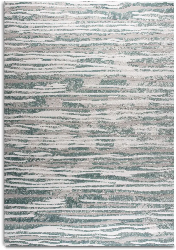 Tabby Stripe 8' X 11' Area Rug - Blue and Gray