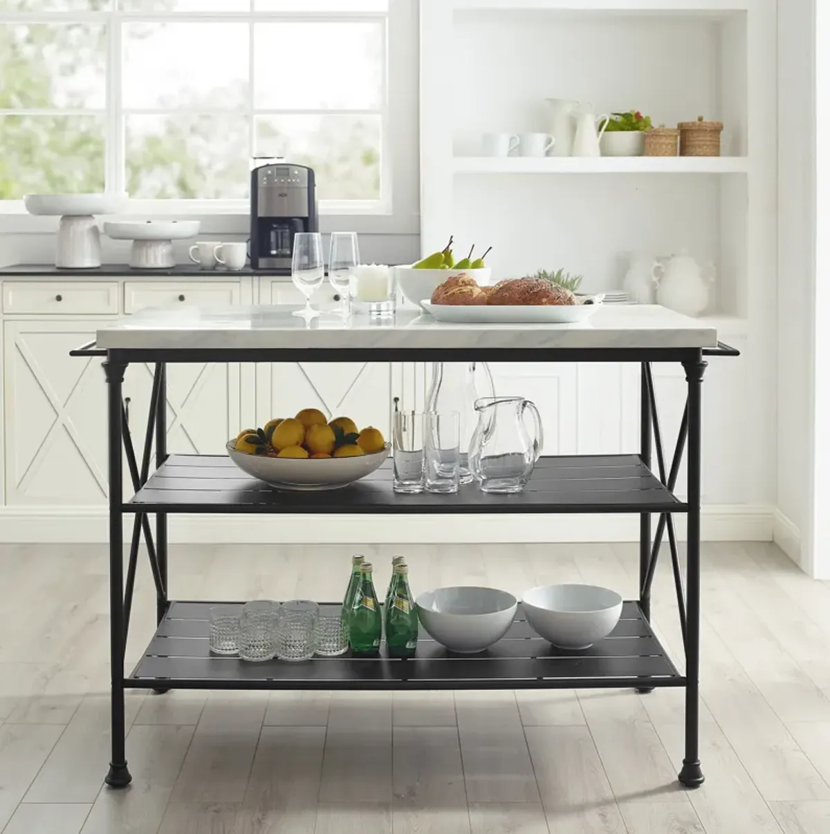 Izzy Kitchen Island - Marble Top