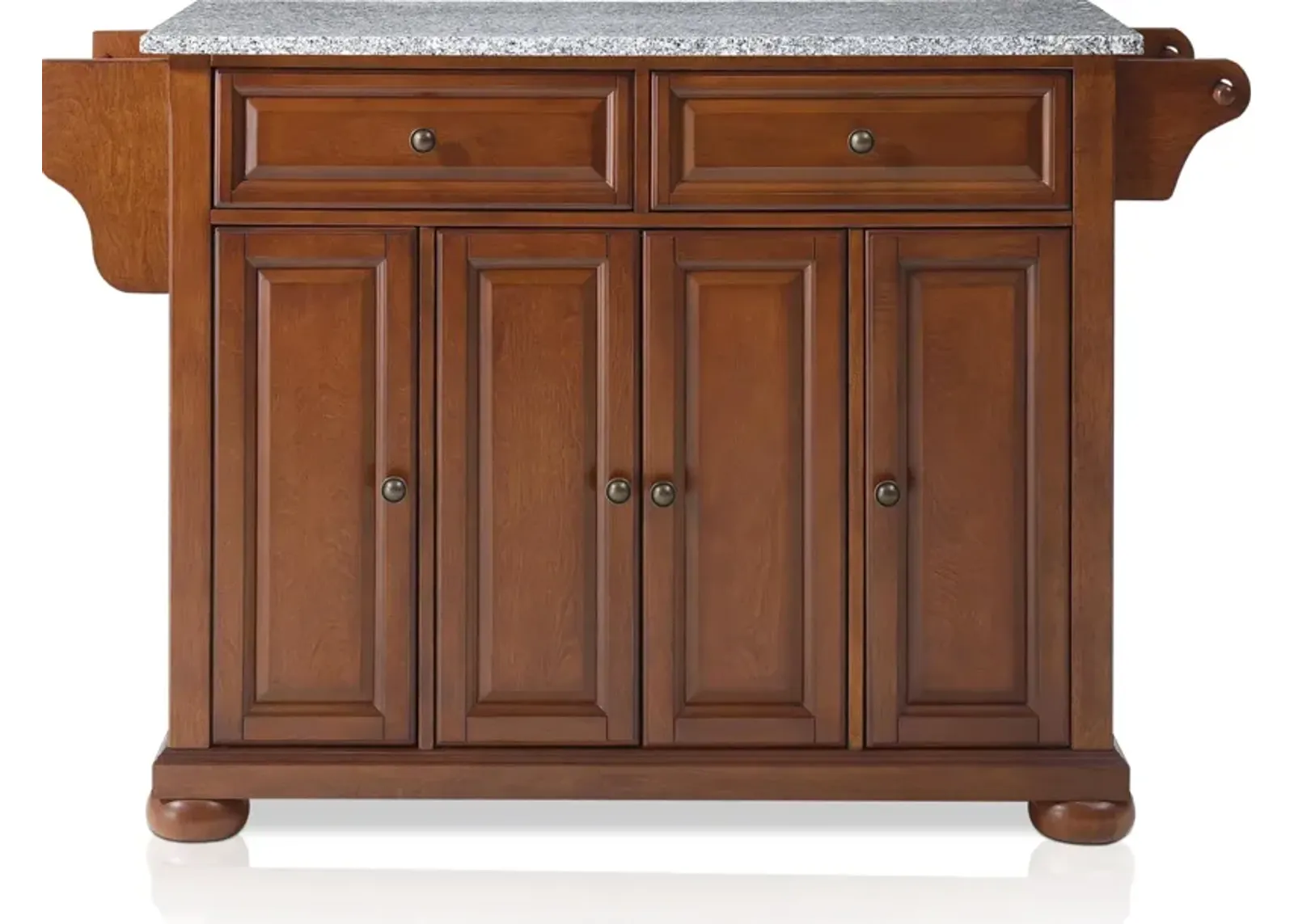 Alina Kitchen Island - Cherry/Gray Granite Top