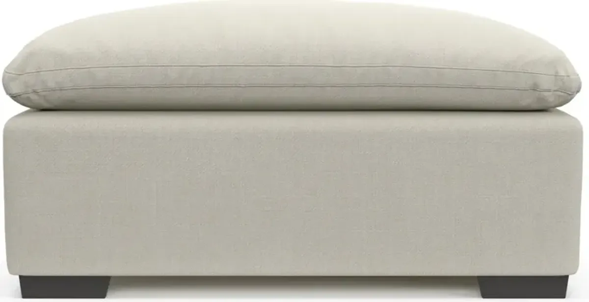 Plush Core Comfort Ottoman - Anders Ivory