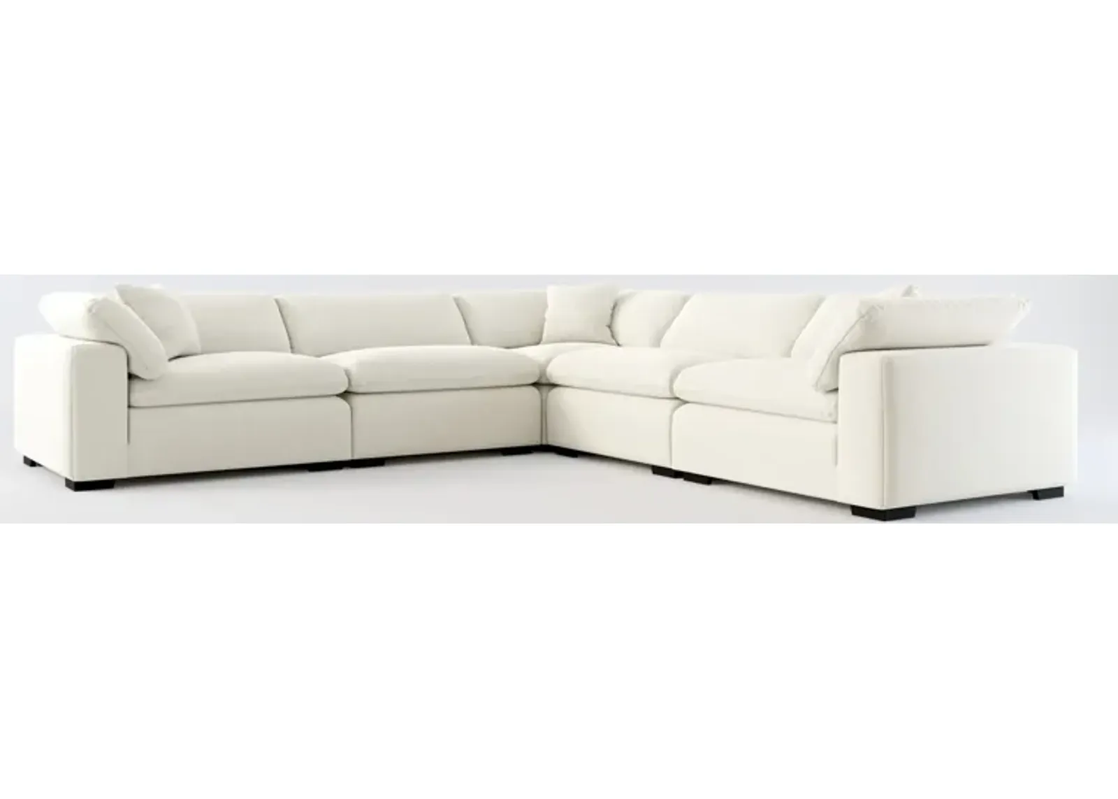 Plush Core Comfort 5-Piece Sectional - Anders Ivory