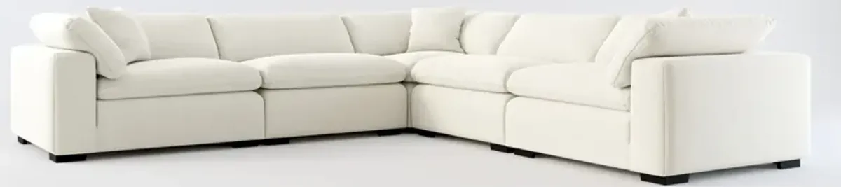 Plush Core Comfort 5-Piece Sectional - Anders Ivory