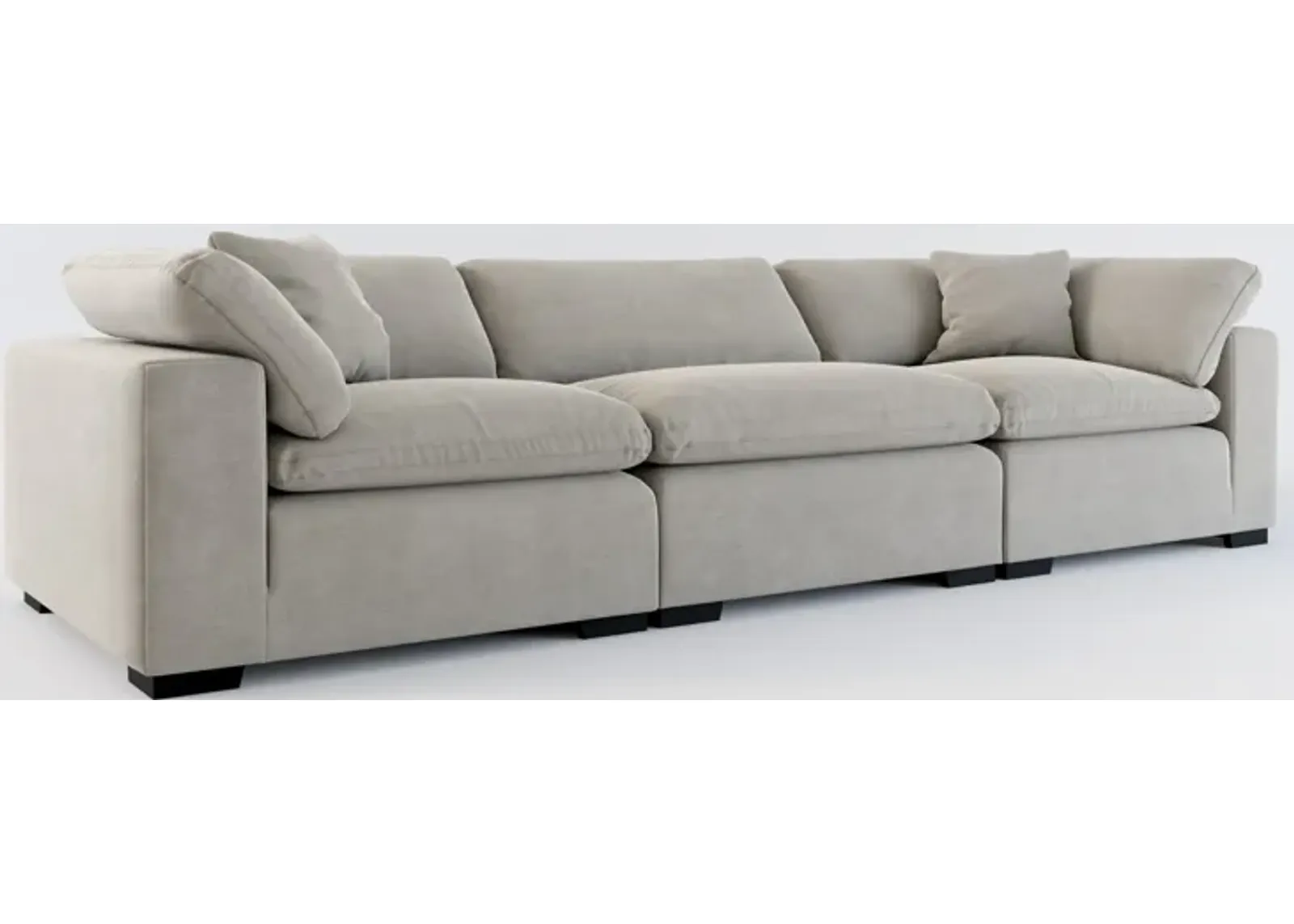 Plush Core Comfort 3-Piece Sofa - Abington Fog