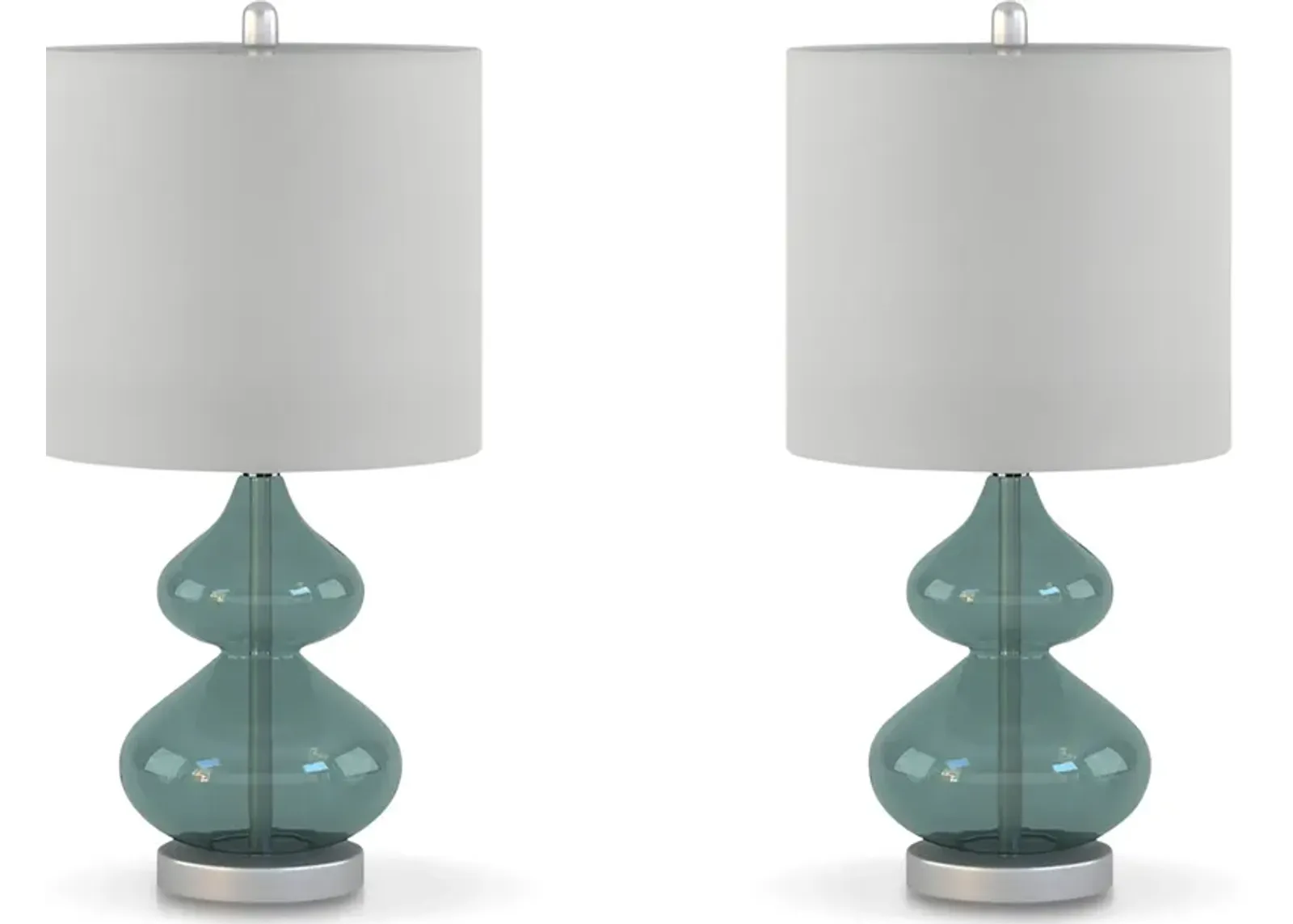 Irvine 25" Table Lamp Set - Blue