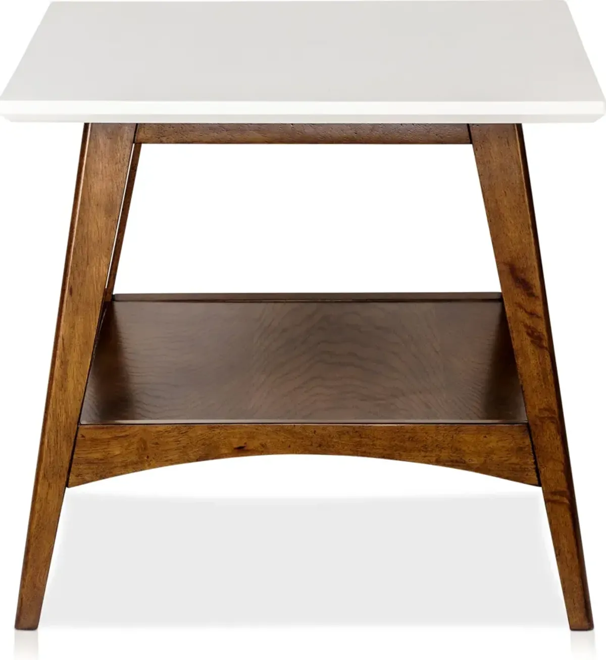 Copa End Table - White/Pecan