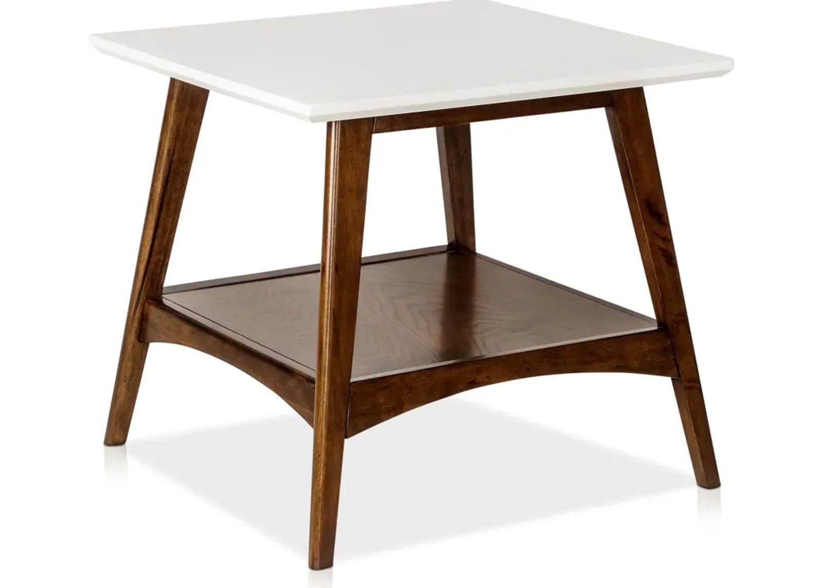 Copa End Table - White/Pecan