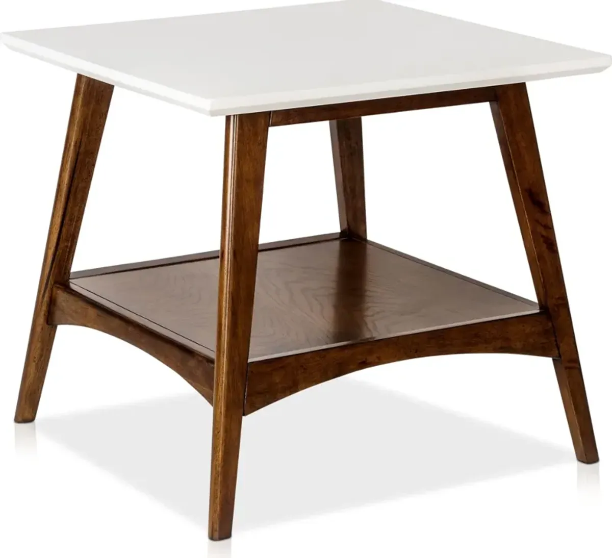 Copa End Table - White/Pecan