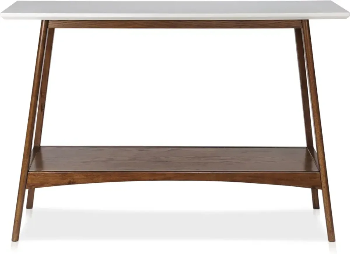 Copa Console Table - White/Pecan