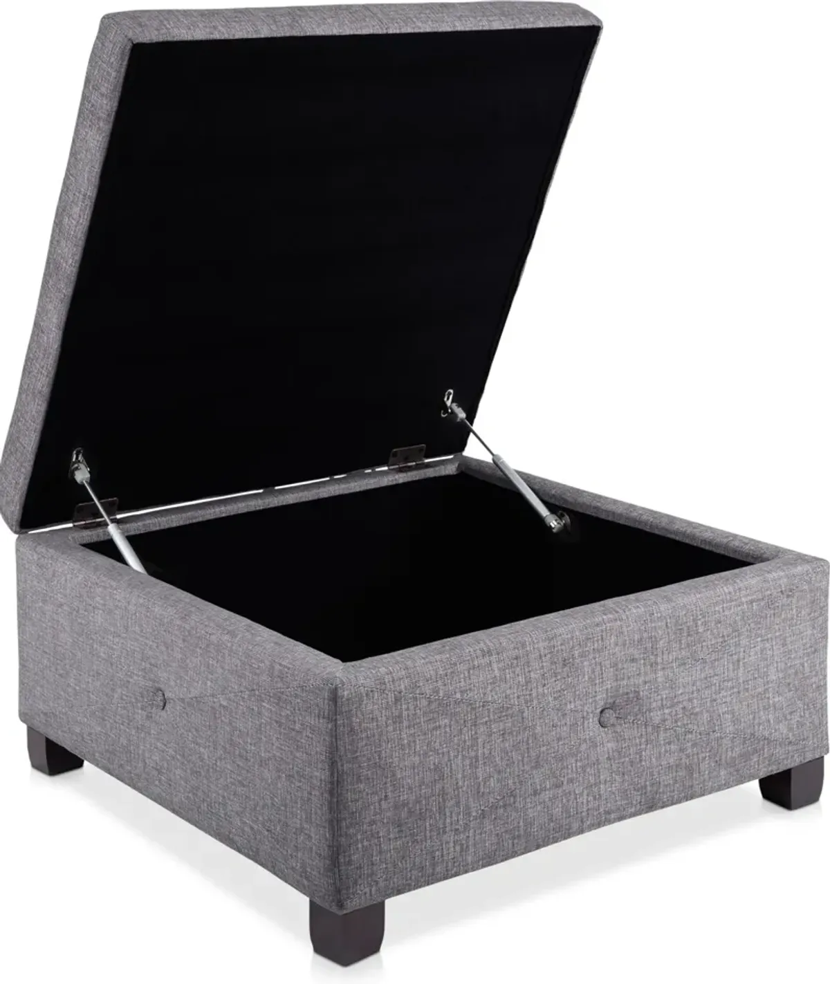 Perris Storage Ottoman - Charcoal