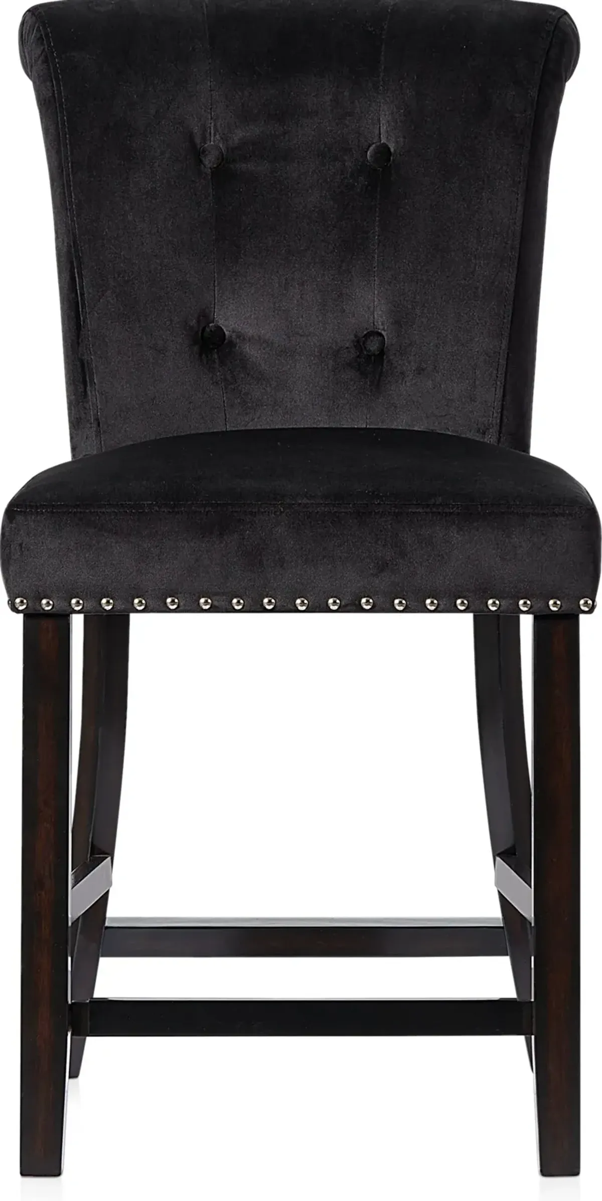 Phoebe Counter-Height Stool - Black Velvet