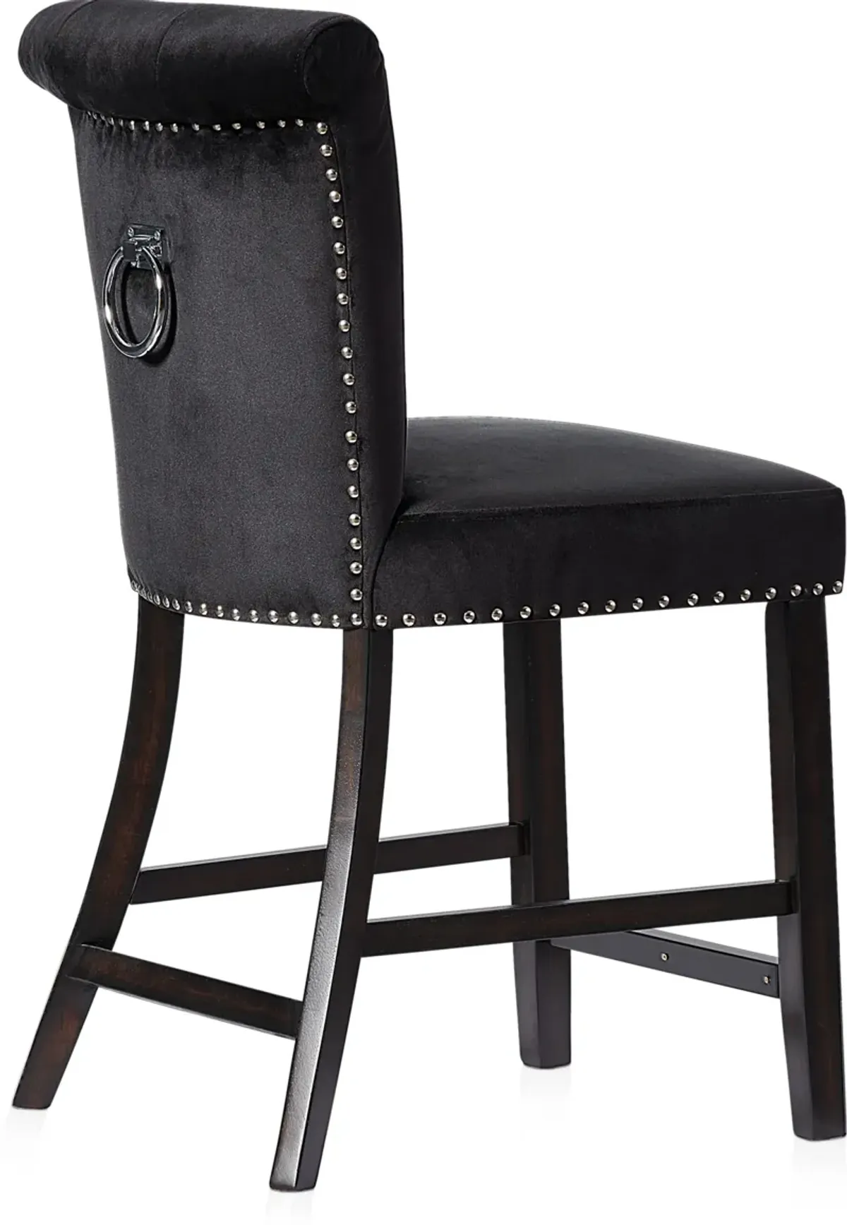 Phoebe Counter-Height Stool - Black Velvet