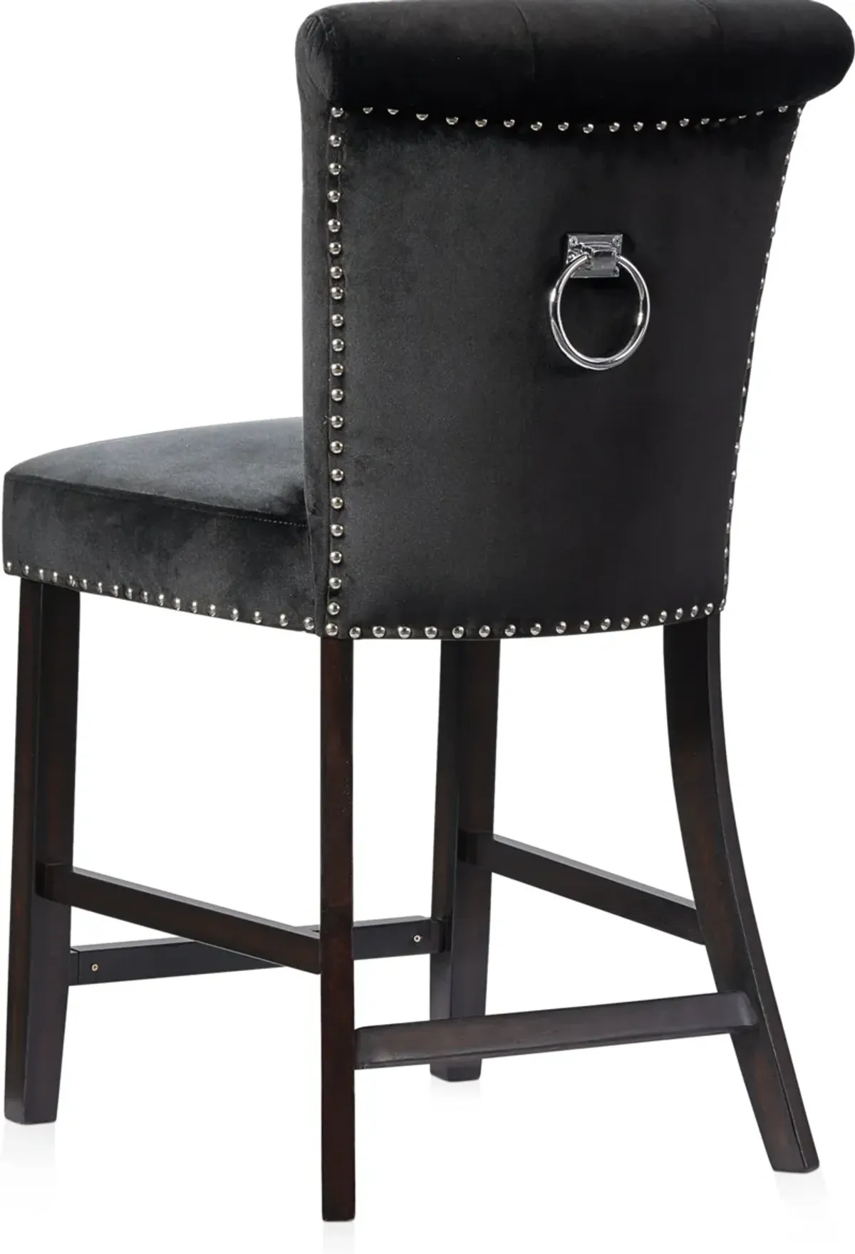 Phoebe Counter-Height Stool - Black Velvet