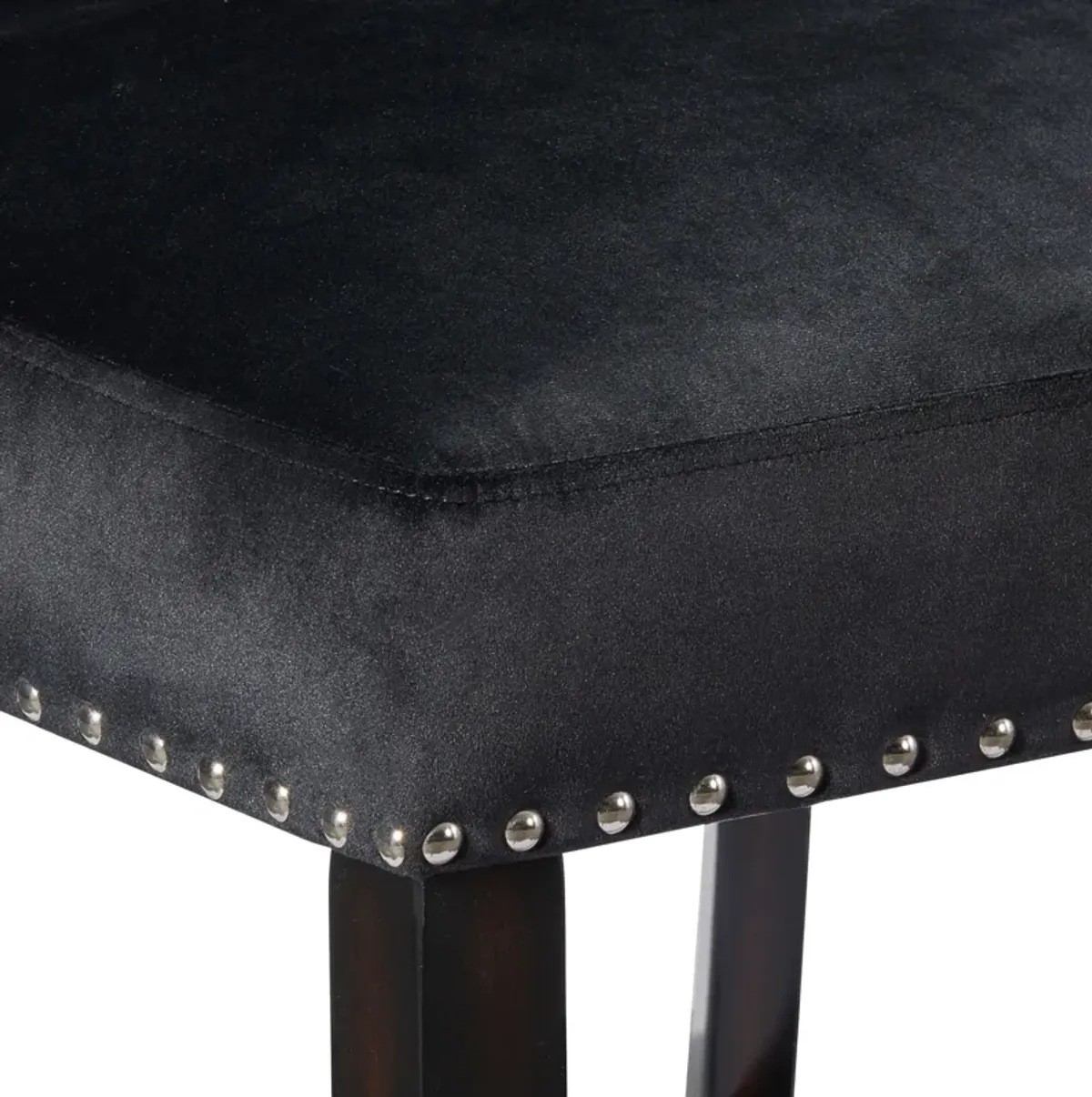 Phoebe Counter-Height Stool - Black Velvet