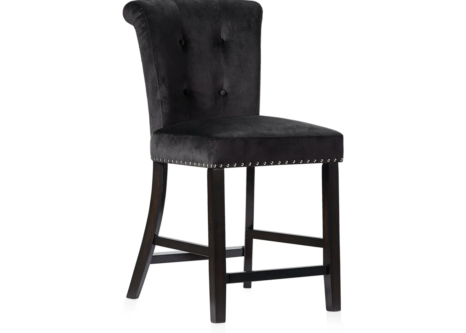 Phoebe Counter-Height Stool - Black Velvet