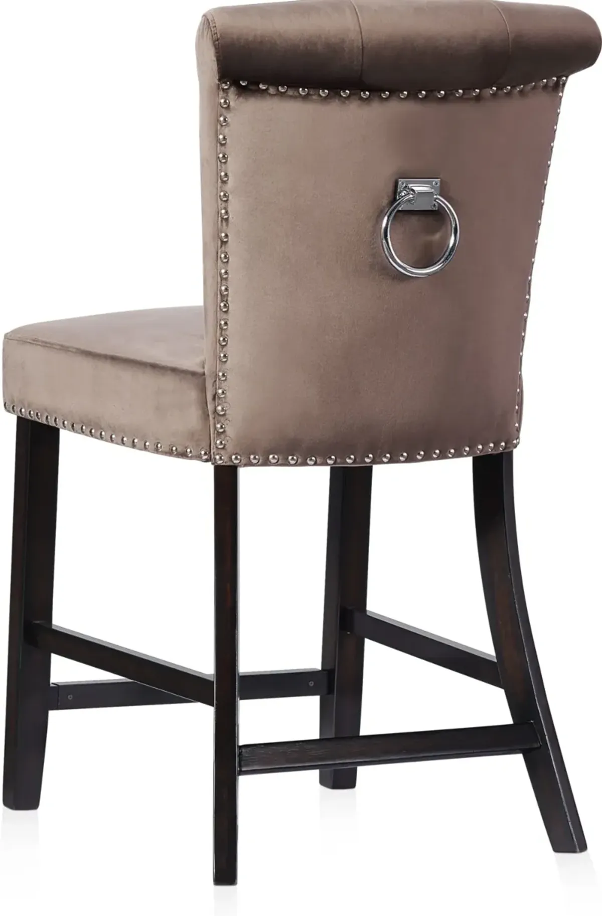 Phoebe Counter-Height Stool - Taupe Velvet