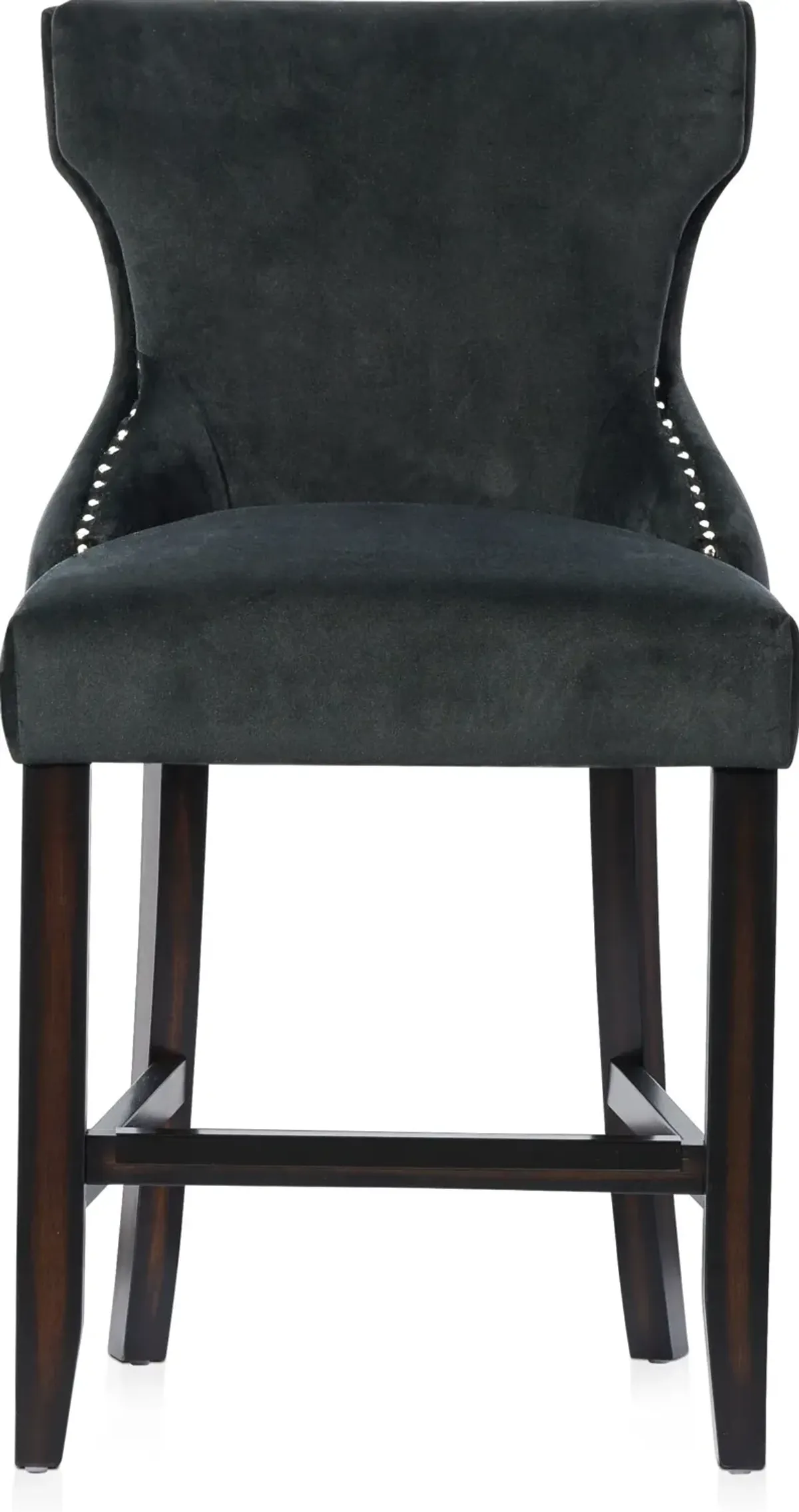 Stella Counter-Height Stool - Black Velvet