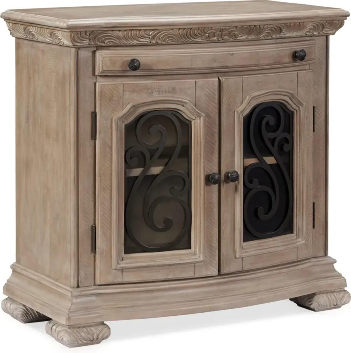 Tuscany Door Nightstand with USB Charging - Taupe