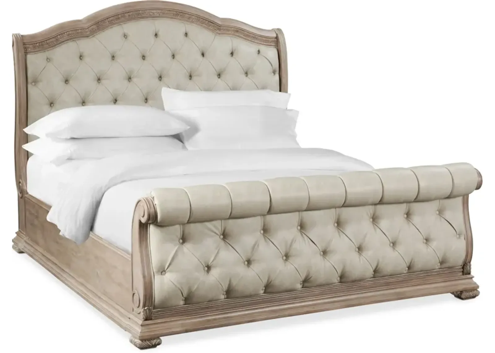 Tuscany Queen Sleigh Bed - Taupe