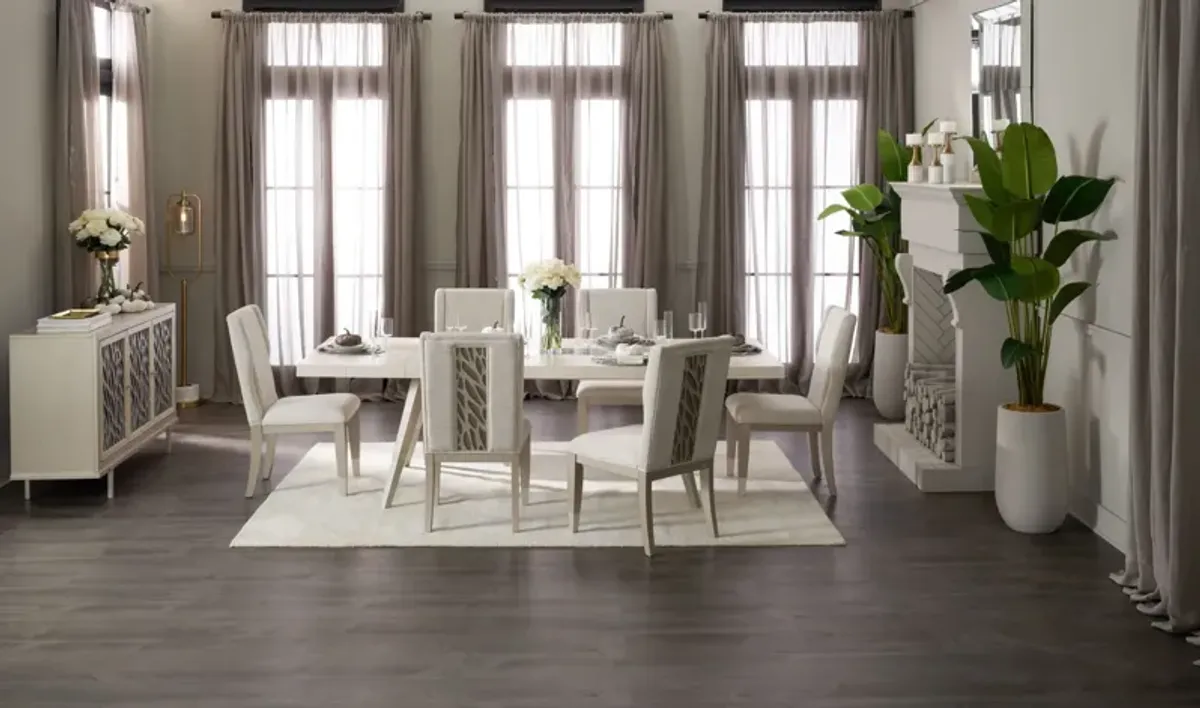 Olivia Rectangular Dining Table - Pearl