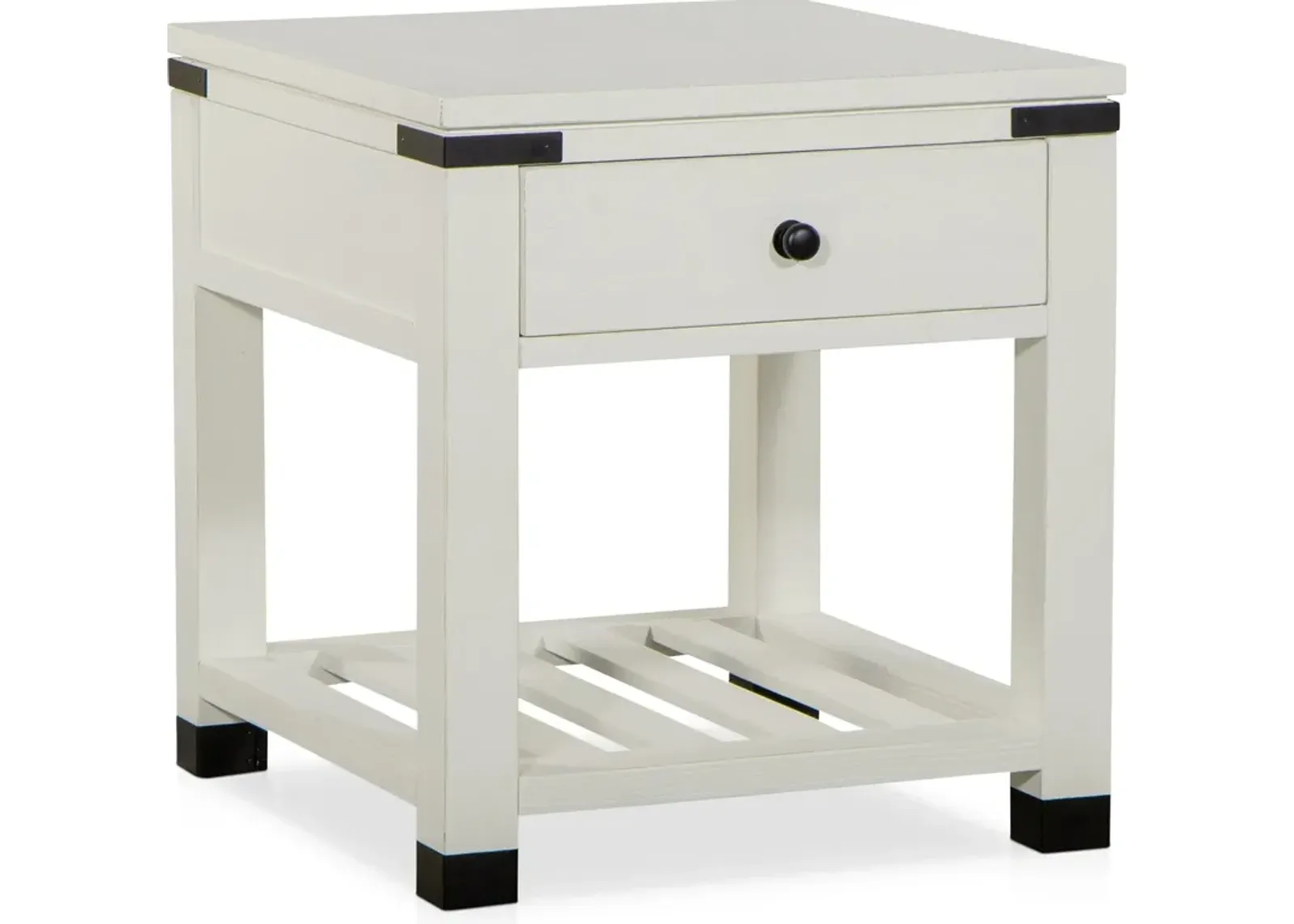 Brooke Harbor End Table - White