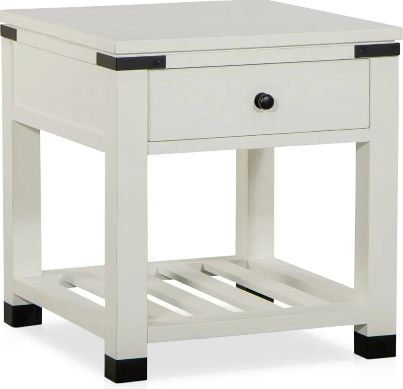 Brooke Harbor End Table - White