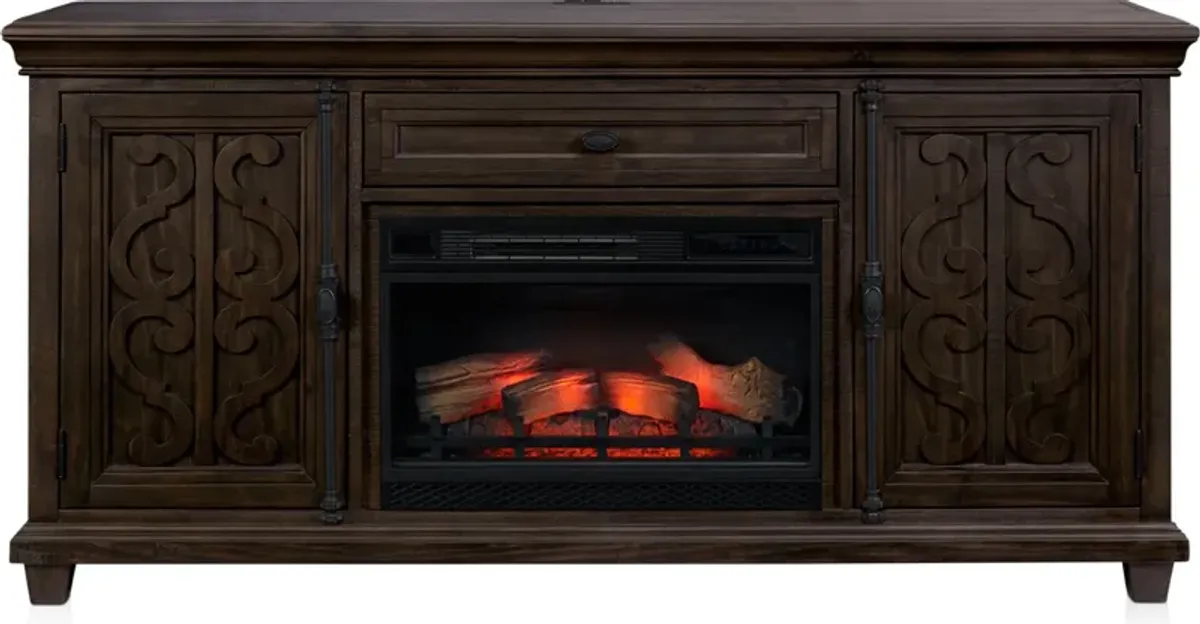 Charthouse 69" Fireplace TV Stand - Charcoal