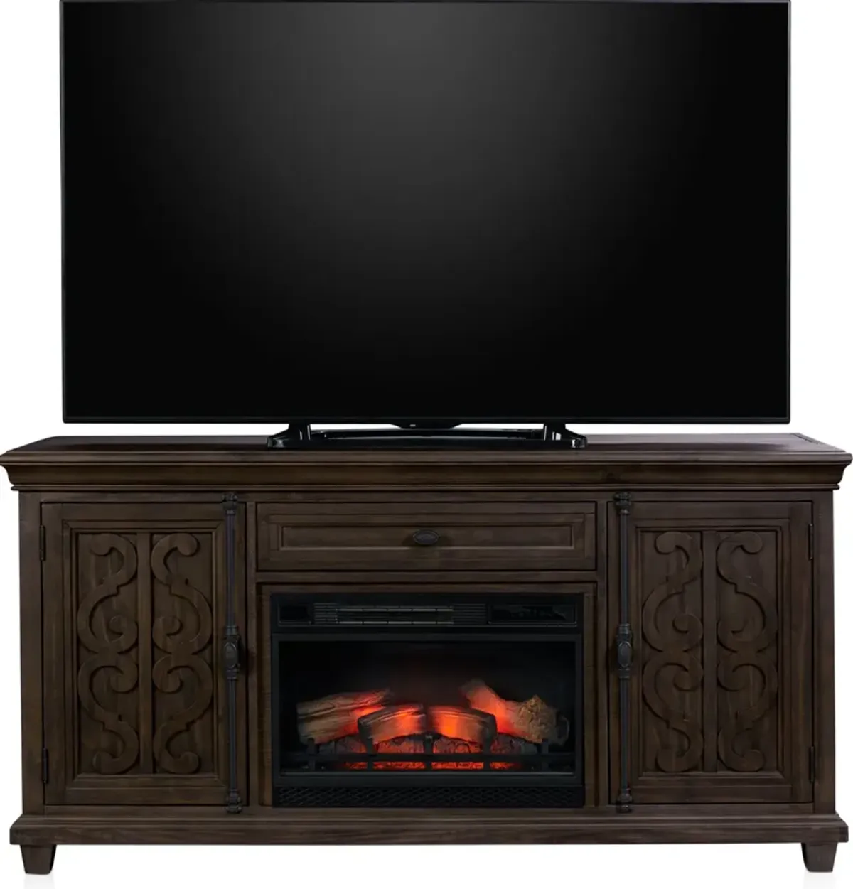 Charthouse 69" Fireplace TV Stand - Charcoal