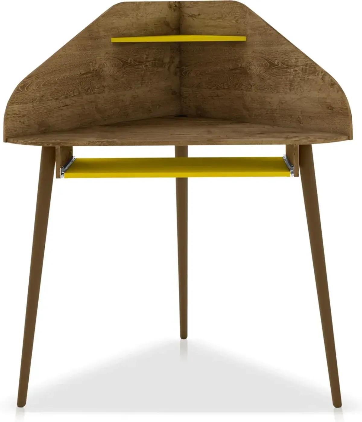 Columbia Corner Desk - Brown/Yellow