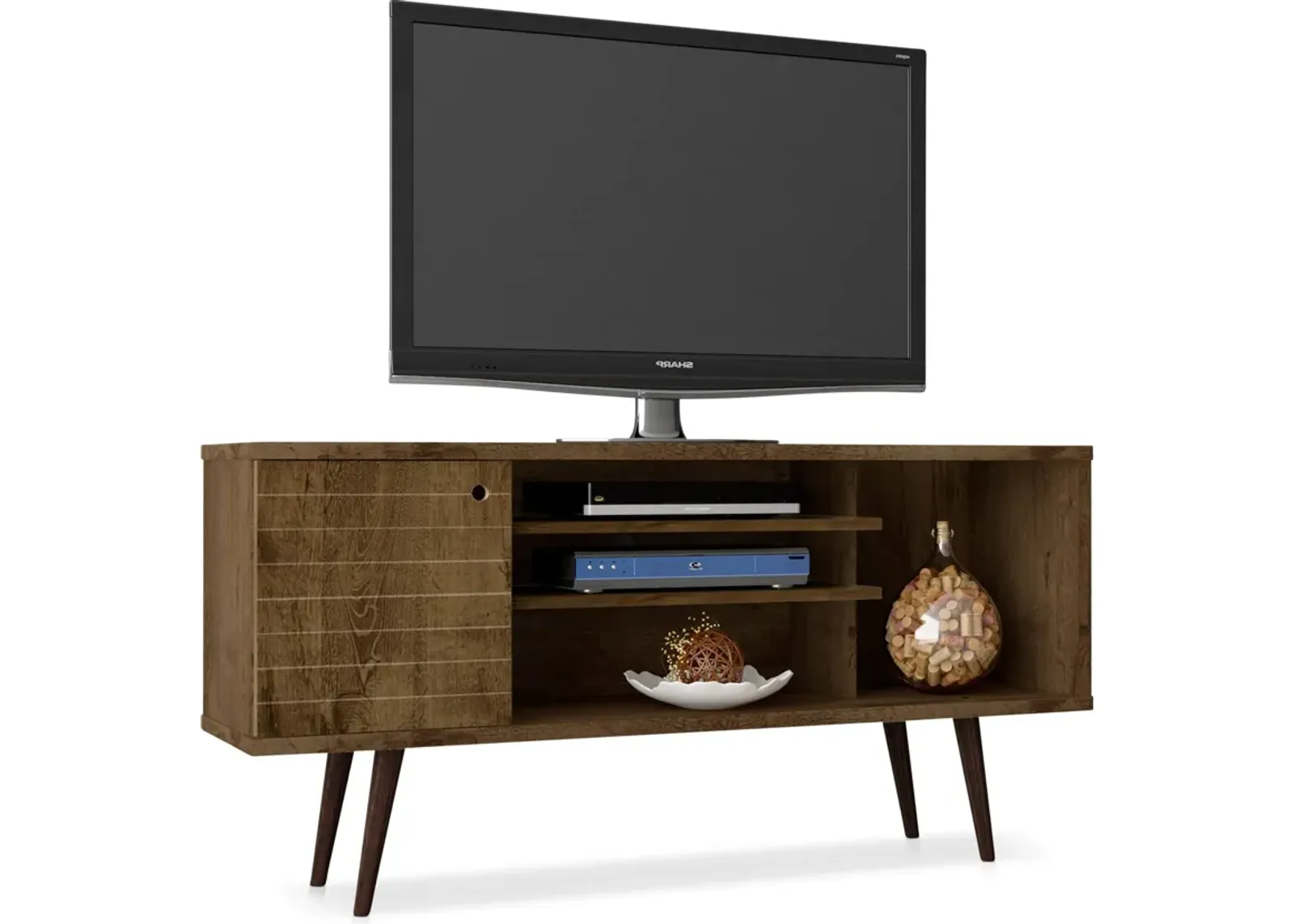 Webb 53" Mid-Century TV Stand - Brown