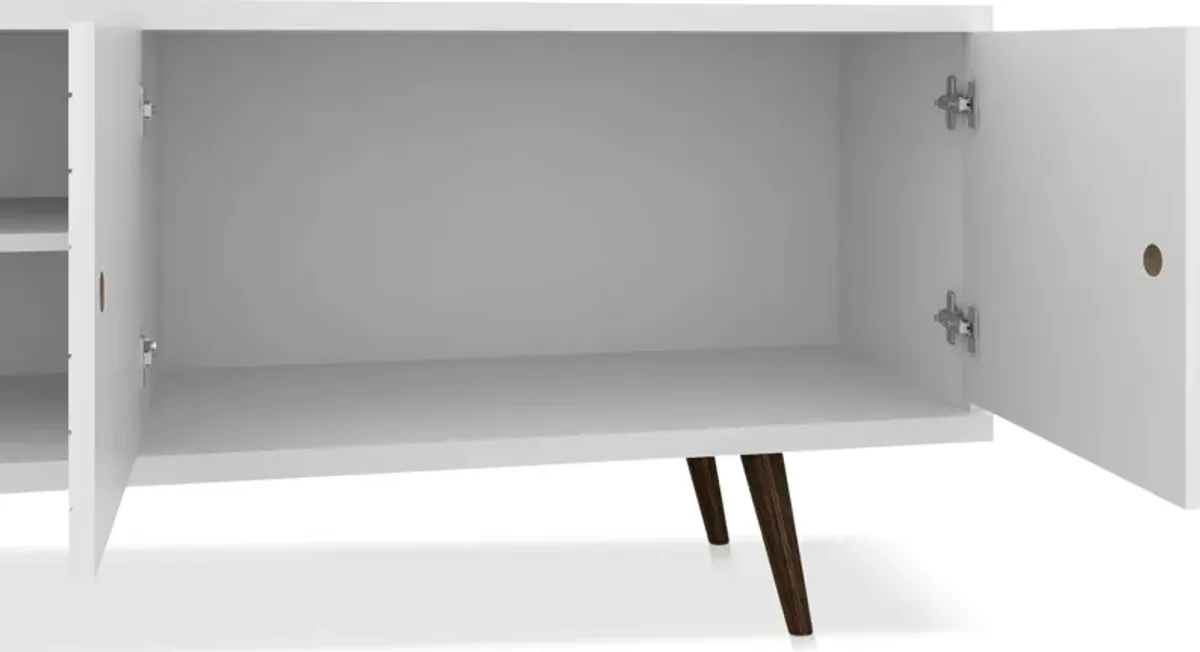 Webb 63" Mid-Century TV Stand - White
