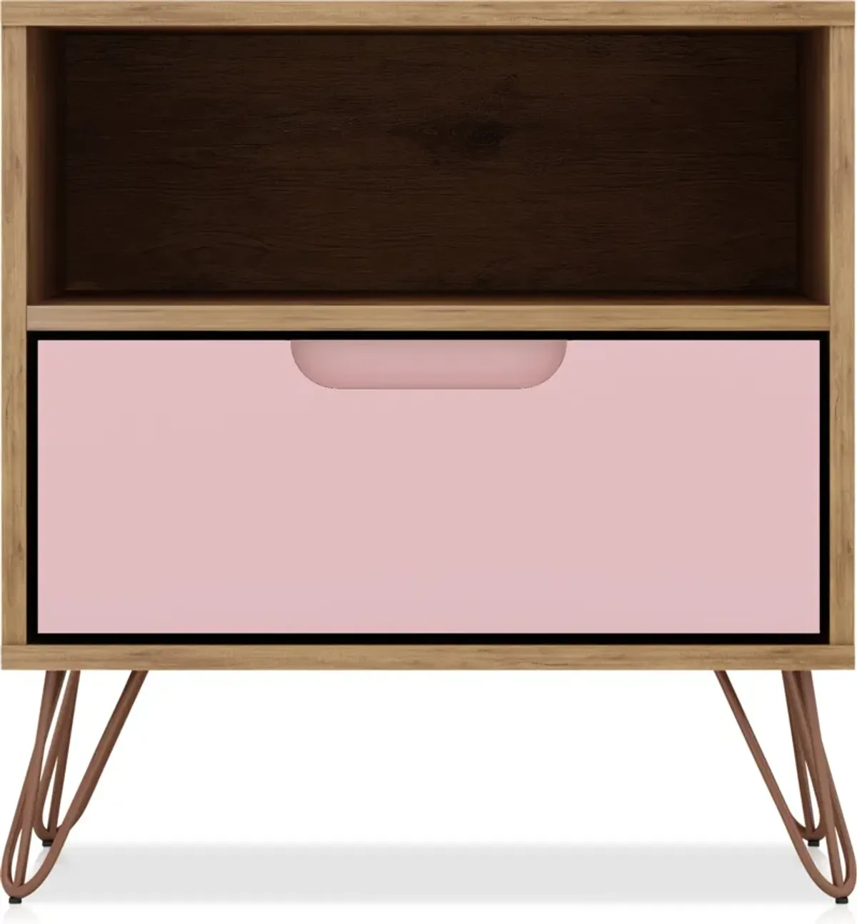 Harvard Nightstand - Natural/Rose