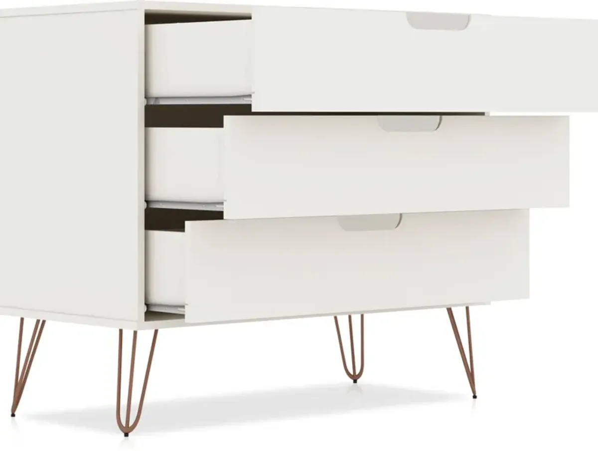 Harvard 3 Drawer Dresser - White