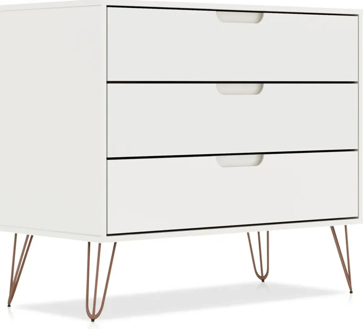 Harvard 3 Drawer Dresser - White