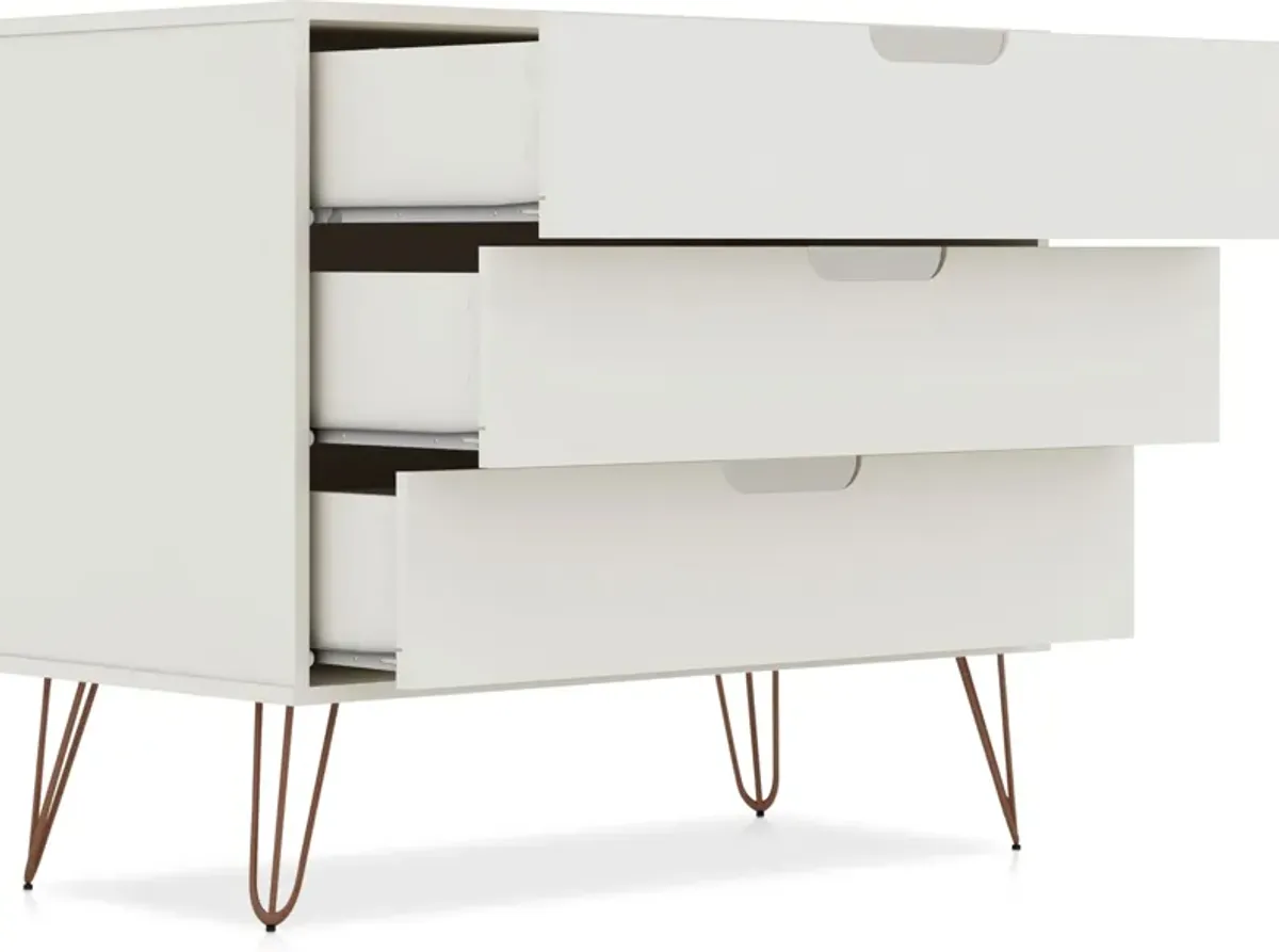 Harvard 3 Drawer Dresser - Off-White