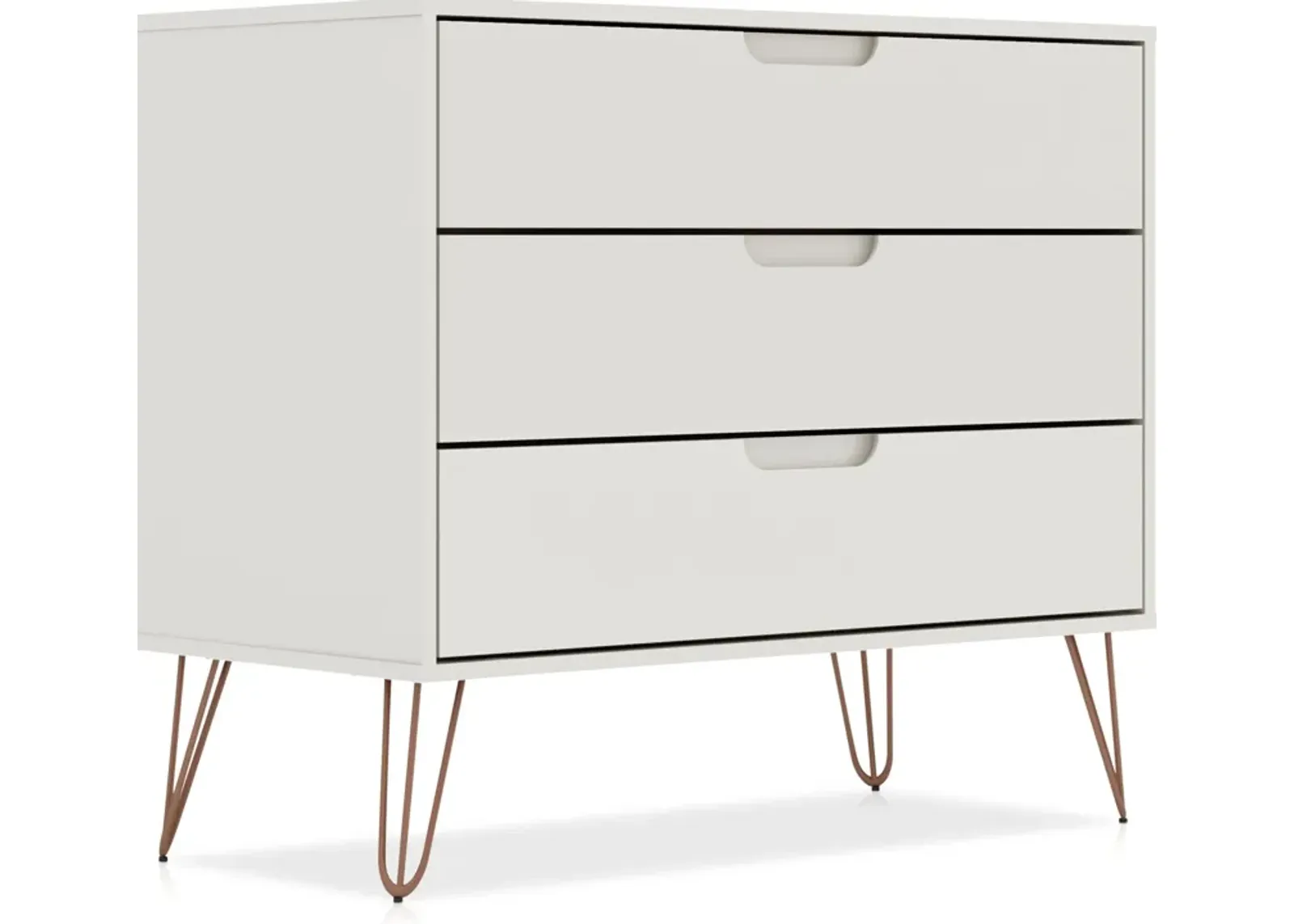 Harvard 3 Drawer Dresser - Off-White