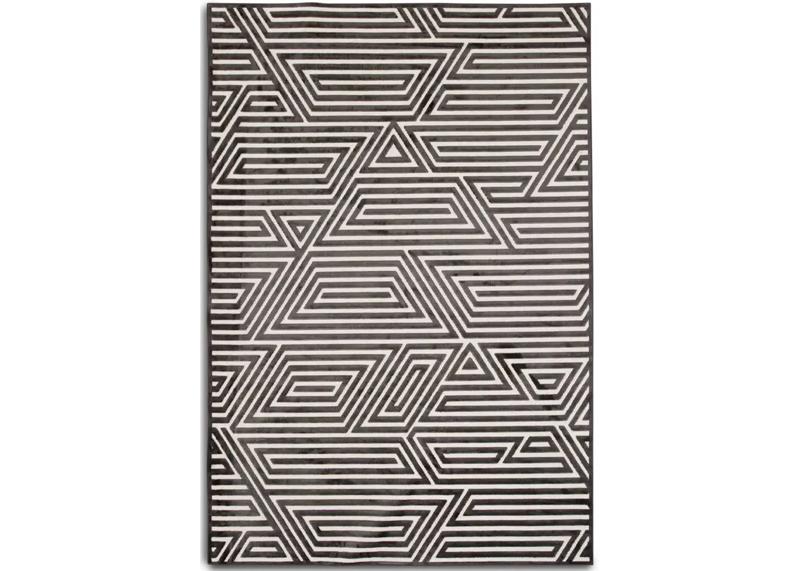 Labyrinth 5' X 8' Area Rug - Charcoal