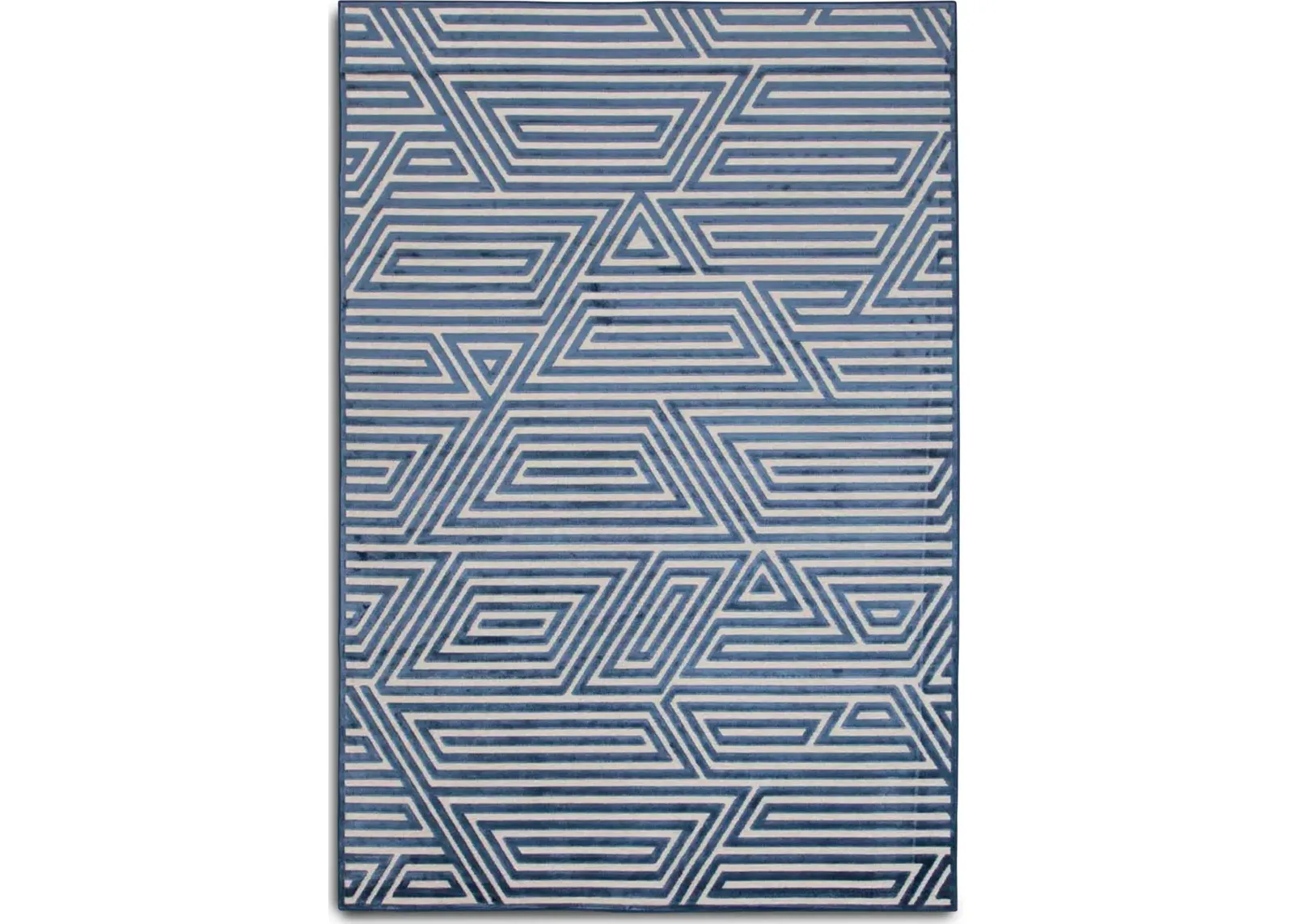 Labyrinth 5' X 8' Area Rug - Blue