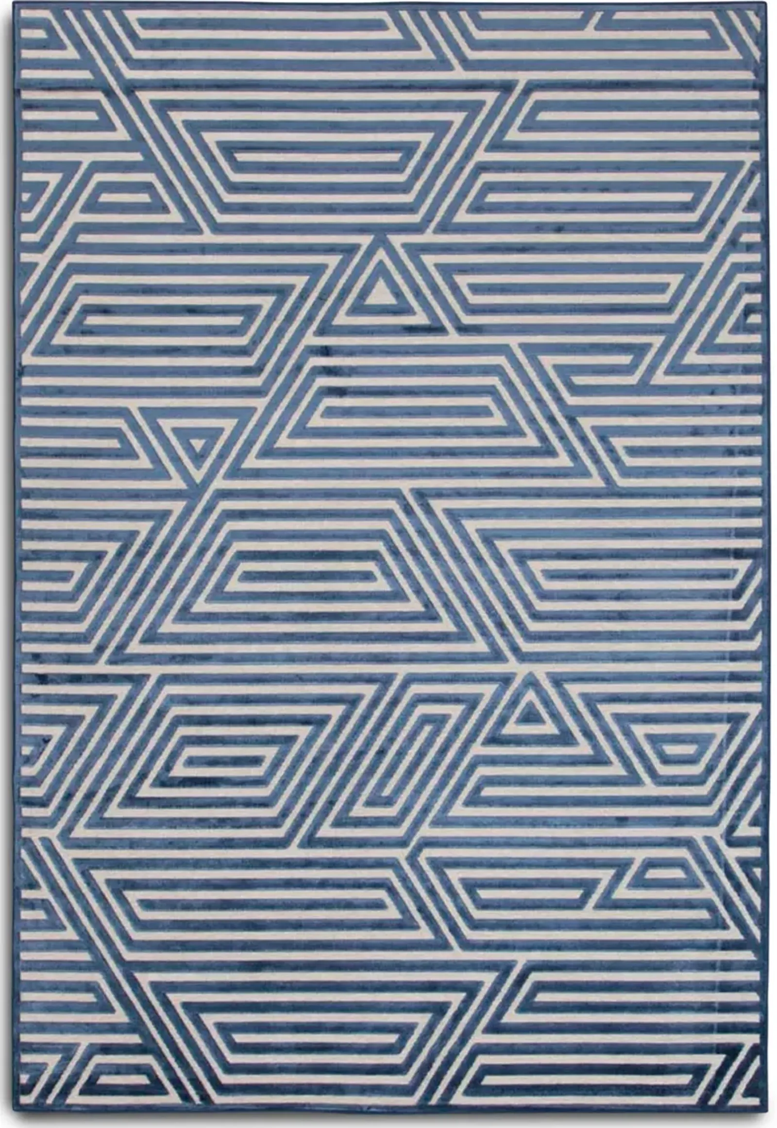 Labyrinth 5' X 8' Area Rug - Blue